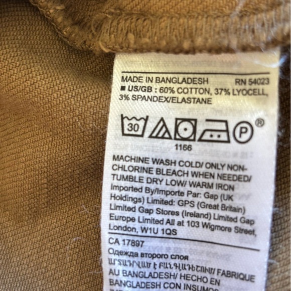 Banana Republic size 2 tan denim utility midi skirt - Picture 3 of 6